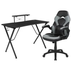 Emma And Oliver Gaming Desk & Chair Set With Cup Holder, Headphone Hook, And Monitor Stand -Home Style Deals Store GUEST ae2e9b8b 9a7b 483b bd71 c390b00712b7 1