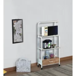 Commodious Kitchen Shelf On Casters White - Benzara 6 Commodious Kitchen Shelf On Casters White - Benzara -Home Style Deals Store GUEST ae88dbfe 2d72 4391 ba2c 391325f3c696