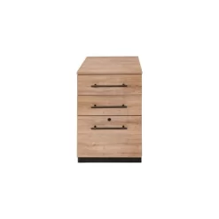 Abbott Contemporary 3 Drawer Wood Laminate File Cabinet Light Brown - Martin Furniture