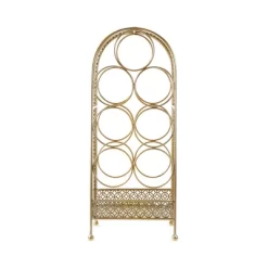 Twine Trellis Wine Rack, Holds 7 Bottles, Gold Countertop Wine Storage, Cast Iron -Home Style Deals Store GUEST af4f302d 257f 4a8f a6f5 e961fecda9cb