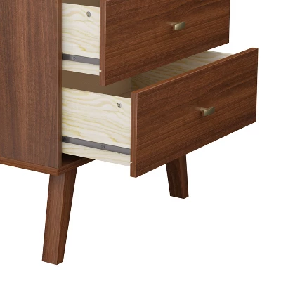 Mid Century Modern 2 Drawer Wide Nightstand - Prepac 10 Mid Century Modern 2 Drawer Wide Nightstand - Prepac - Image 10