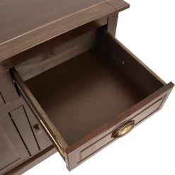 Sunnydaze Decor Sunnydaze Sideboard With 3 Drawers And 3 Doors - Solid Pine Construction - Dark Brown- 32" -Home Style Deals Store GUEST b096c0a2 9207 4cf2 8f10 d9eff2d9a488