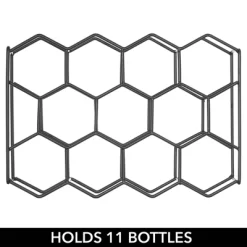 MDesign Hexagon 11 Bottle Wine Rack For Kitchen Counter Or Fridge 11 MDesign Hexagon 11 Bottle Wine Rack For Kitchen Counter Or Fridge -Home Style Deals Store GUEST b39cc0c6 6f2d 4539 aa98 18c8ff4516e1