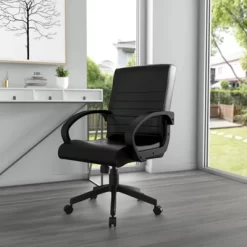 Ribbed Back Task Chair Black - Boss Office Products -Home Style Deals Store GUEST b3aecdc7 40f8 4958 9f35 ff88f6d2a258