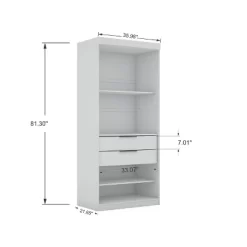 Set Of 2 Mulberry 2.0 Wardrobe Closet White - Manhattan Comfort -Home Style Deals Store GUEST b57e9daf 6618 40f9 a86f 9c551fda6230