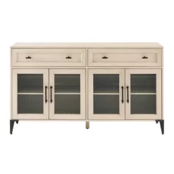 4 Door Reeded Glass Storage Sideboard - Saracina Home -Home Style Deals Store GUEST b5c8780d e03c 48c8 95d6 0fe3f6586445