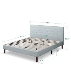 King Shalini Upholstered Platform Bed Frame Light Gray - Zinus -Home Style Deals Store GUEST b5cebf53 79a3 4c5f ae14 e37bf5b90b69