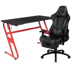 Flash Furniture Gaming Desk And Footrest Reclining Gaming Chair Set With Cup Holder And Headphone Hook -Home Style Deals Store GUEST b5df6cf9 c588 460e a42f caf32b4cd9f1