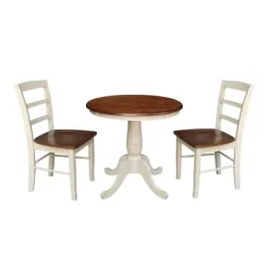 30" Round Dining Table With Raised Legs And 2 Madrid Dining Chairs - International Concepts -Home Style Deals Store GUEST b5ef6f20 410d 4443 bd7e c9f5444daa93