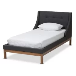 Louvain Modern And Contemporary Fabric Upholstered Walnut - Finished Platform Bed Dark Gray - Baxton Studio 16 Louvain Modern And Contemporary Fabric Upholstered Walnut - Finished Platform Bed Dark Gray - Baxton Studio -Home Style Deals Store GUEST b625c13e 4e70 460e aa1c 11f16be77a26