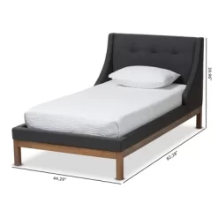 Louvain Modern And Contemporary Fabric Upholstered Walnut - Finished Platform Bed Dark Gray - Baxton Studio 15 Louvain Modern And Contemporary Fabric Upholstered Walnut - Finished Platform Bed Dark Gray - Baxton Studio -Home Style Deals Store GUEST b653444c 02bc 43e2 b6a8 2c7d47f0cd27
