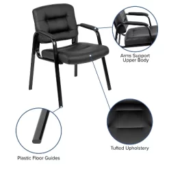 Emma And Oliver Black LeatherSoft Executive Reception Chair - Guest Chair -Home Style Deals Store GUEST b6f52b18 ecd5 4cf3 a796 a69b990c4555