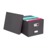 Internet's Best Collapsible File Box Storage Organizer With Lid - 1 Pack - Charcoal