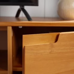 Solid Wood Mid-Century Modern TV Stand For TVs Up To 80" - Saracina Home -Home Style Deals Store GUEST b78e54f7 947a 4b3c 9e8b b3b9f13c7373