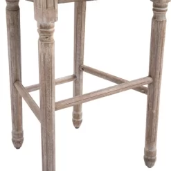 HOMCOM Vintage Bar Stools Set Of 2, Wood Barstools Accent Chairs With Soft Linen Cushions & Footrest, 29.5" Seat Height -Home Style Deals Store GUEST b89c0c7f 86bb 452b 8a15 cc31d3861102