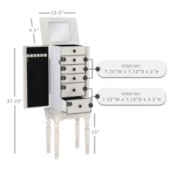 Obrecht Jewelry Armoire Off White - Powell Company -Home Style Deals Store GUEST b9499fe3 9400 4ae6 b729 14aae2608b8d