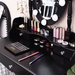 Costway Makeup Vanity Dressing Table 10 Dimmable Bulbs WhiteBlackBrown -Home Style Deals Store GUEST b981d288 6d4f 40da b826 c16c3e91dccc