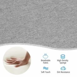 Costway Modern Upholstered Fabric Accent Chair W/ Rubber Wood Legs Dark GrayLight Grayy 13 Costway Modern Upholstered Fabric Accent Chair W/ Rubber Wood Legs Dark GrayLight Grayy -Home Style Deals Store GUEST ba2d61d9 8ef6 46d8 aed7 51b0a40dcd88