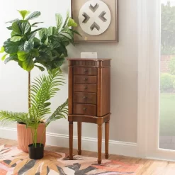 Kasey Jewelry Armoire Walnut - Powell Company -Home Style Deals Store GUEST ba4e9998 483a 42dd 8b51 963a419d108c