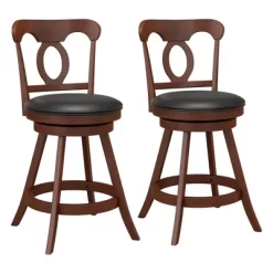 Costway Set Of 2 Bar Stools Swivel Counter Height Chairs With Footrest For Kitchen -Home Style Deals Store GUEST ba58947e f3f6 40bd bed2 2941b0e5e66f