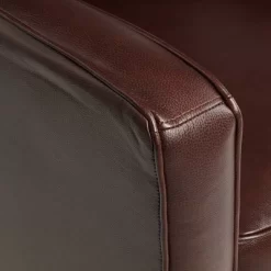Elm Lane Livorno Chocolate Genuine Leather Recliner Chair Modern Armchair Comfortable Push Manual Reclining Footrest Tufted For Bedroom Living Room -Home Style Deals Store GUEST ba96024d 84b1 4769 84b1 0a4f28022f95