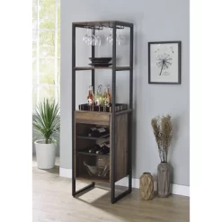 Narik Wine Rack Weathered Oak - Acme Furniture -Home Style Deals Store GUEST baa239f1 076e 456e 82d8 444339adf6a0