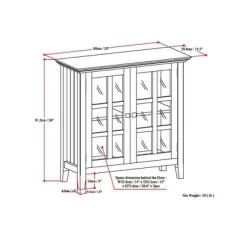 35" Normandy Low Storage Cabinet Brunette Brown - WyndenHall -Home Style Deals Store GUEST bb004efb e257 4875 af8e dfb46de7b2bf