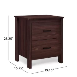 Olimont Contemporary 2 Drawer Nightstand Walnut - Christopher Knight Home -Home Style Deals Store GUEST bb0e23a6 1e36 4a3f a176 81e1c6fe7f3b