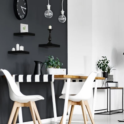 Sorbus Decorative Floating Shelves Black 3 Sorbus Decorative Floating Shelves Black - Image 3