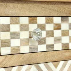 Sandia Handcrafted Boho 4 Drawer Mango Wood Nightstand Natural/White - Christopher Knight Home -Home Style Deals Store GUEST bb537a68 5ec3 46a5 a801 82edef17d0fb