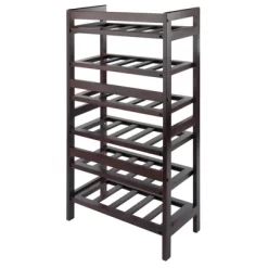 Silvi 30 Bottles Wine Rack Wood/Toasted Walnut - Winsome -Home Style Deals Store GUEST bbdd9dea 06d5 4c8d 8730 f3179de989bb