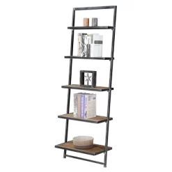 72.25" Laredo 5 Tier Ladder Bookcase/shelf Natural/Antique Black - Breighton Home -Home Style Deals Store GUEST bdeb2bf6 2605 4442 903d 58c6bd3c6a7e