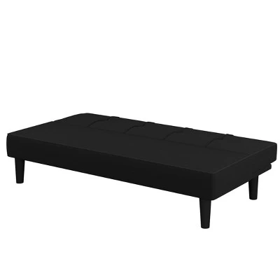 Lorrance 3 Seat Convertible Futon Sofa Bed Black - Serta 2 Lorrance 3 Seat Convertible Futon Sofa Bed Black - Serta - Image 2