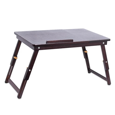 BirdRock Home Bamboo Laptop Lap Tray With Adjustable Legs - Walnut 4 BirdRock Home Bamboo Laptop Lap Tray With Adjustable Legs - Walnut - Image 4