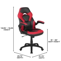 BlackArc Alpha Bundle With Gaming Desk And Chair: Black & Red High Back Chair With Arms; Red & Black Desk With Headphone Hook/Cupholder -Home Style Deals Store GUEST bfb78509 62a7 452a 94c7 5b918b22832e