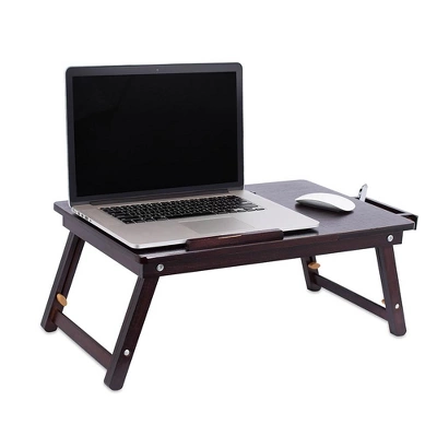 BirdRock Home Bamboo Laptop Lap Tray With Adjustable Legs - Walnut 1 BirdRock Home Bamboo Laptop Lap Tray With Adjustable Legs - Walnut