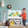 Tangkula Kids Wooden Bookshelf Bookcase Display Rack Toy Storage Cabinet Organizer Holder For Kids Room&Nursery