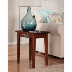 Shaker Chair Side Table With Charger Walnut - AFI -Home Style Deals Store GUEST c21c5cc1 e3a1 40d7 a0e4 03076abb21d4