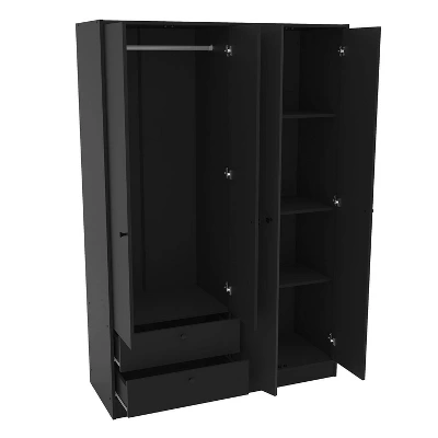 Denmark 4 Door 2 Drawer Wardrobe - Polifurniture 1 Denmark 4 Door 2 Drawer Wardrobe - Polifurniture