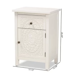Lambert Wood 1 Drawer Nightstand White - Baxton Studio 15 Lambert Wood 1 Drawer Nightstand White - Baxton Studio -Home Style Deals Store GUEST c3408a7b b847 4e07 9d36 15d8a6f10a06