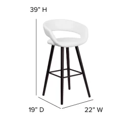 Merrick Lane Wood Ultramodern Bar Counter Stool With Upholstered Seat -Home Style Deals Store GUEST c34d6cbe 1c82 4945 8598 50b4f686fce4