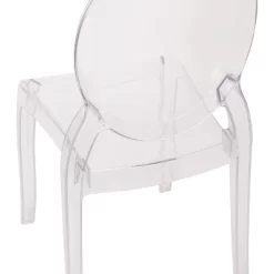 Emma And Oliver Set Of 4 Multifunctional Transparent Polycarbonate Resin Stacking Accent Chair With Extra Wide Seat For Vanity, Dining Room, Bedroom & Outdoor Events -Home Style Deals Store GUEST c3971316 1779 4976 b734 d97411e7dd91