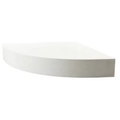 11" X 11" Floating Corner Shelf Wall Mounted White - Inplace