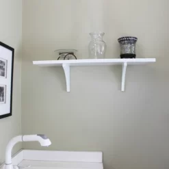 7.5" X 35" Mission Shelf With Bracket White - InPlace -Home Style Deals Store GUEST c3bad507 004d 4dc5 9622 35ae40f842ad