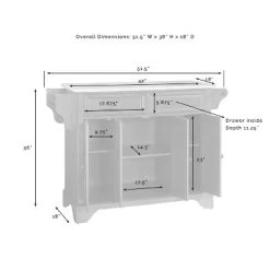 Lafayette Wood Top Full Size Kitchen Island/Cart Cherry/Natural - Crosley -Home Style Deals Store GUEST c3c56b87 b7ce 4a52 8d63 7039e5a81b61