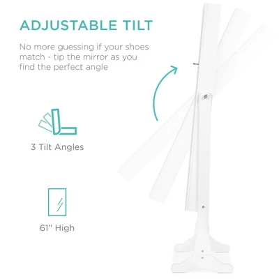 Best Choice Products 6-Tier Standing Mirror Lockable Storage Organizer Cabinet Armoire W/ LED Lights 3 Best Choice Products 6-Tier Standing Mirror Lockable Storage Organizer Cabinet Armoire W/ LED Lights - Image 3