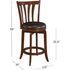 25.5" Savana Swivel Counter Height Barstool Cherry/Black - Hillsdale Furniture -Home Style Deals Store GUEST c4c2d767 1663 4341 aa3e 4e85aae1b0bf