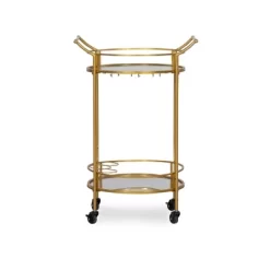Round Metal Bar Cart Gold - Linon 9 Round Metal Bar Cart Gold - Linon -Home Style Deals Store GUEST c4e02a16 685c 4a94 8dc6 d27f01934450