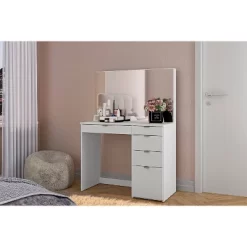 Linden Vanity With Mirror White - Polifurniture -Home Style Deals Store GUEST c5203669 804e 4327 affa 8c4947032050