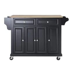 Full Size Wood Top Kitchen Cart Black - Crosley -Home Style Deals Store GUEST c5e49b1e 886e 4b32 90ec 640b0d1c9dd9